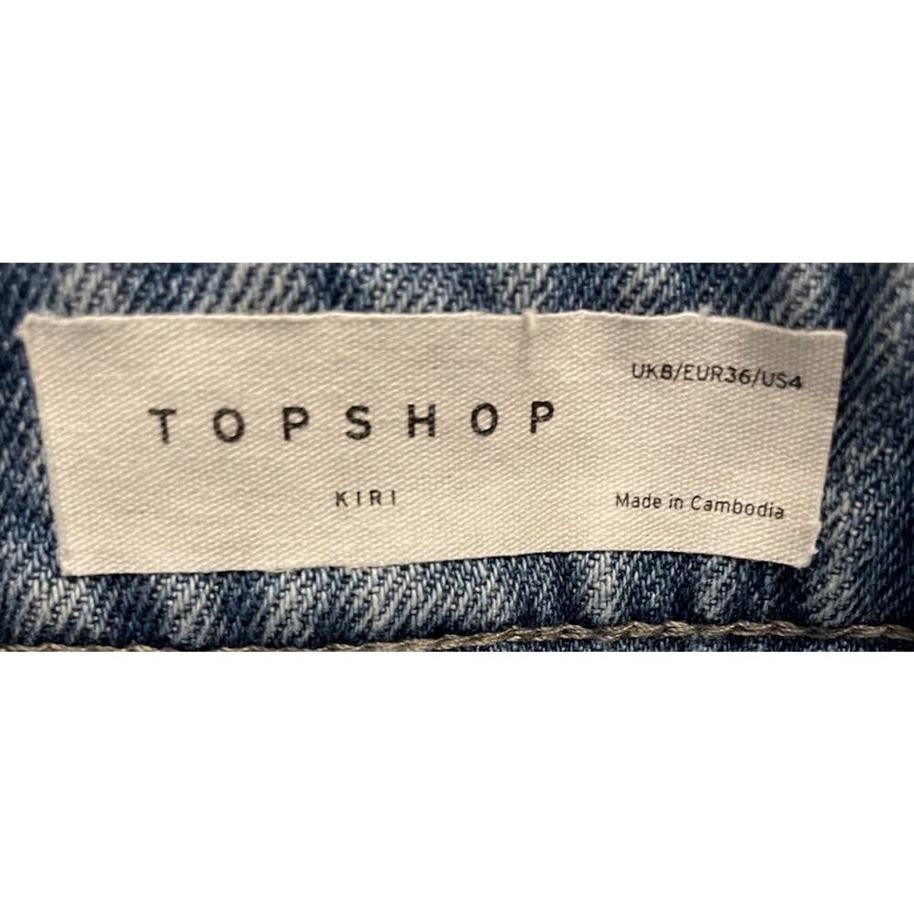 Topshop Denim Micro Shorts 4 Kiri Daisy Dukes Booty Boho Festival Hippe - Picture 4 of 4